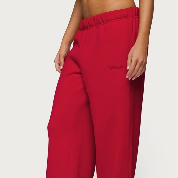 Edikted Red Sweatpants - Picture 7 of 8